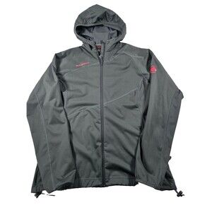 Mammut Womens Size M Medium Gray Windstopper Softshell Hooded Jacket